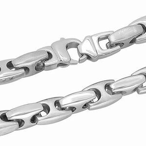 Stainless Steel Men's Necklace and Bracelet Mariner. 9.5 mm